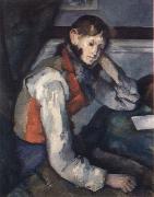 Paul Cezanne the boy in the red waistcoat Sweden oil painting artist